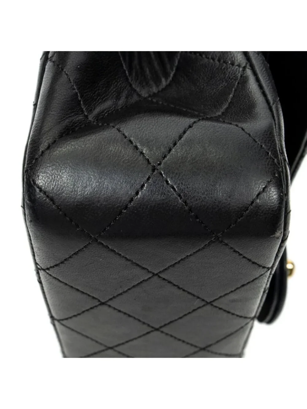 Chanel Quilted Double Flap Black Lambskin Leather